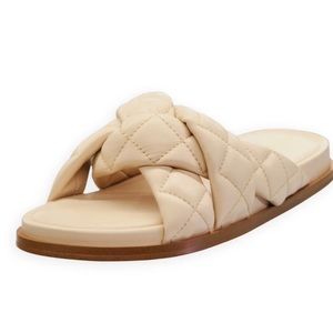 NWT Cecelia New York Ellie Slides Sandals Butter Cream 9.5